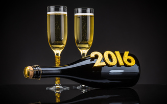 бутылка, шампанское, 2016, новый год